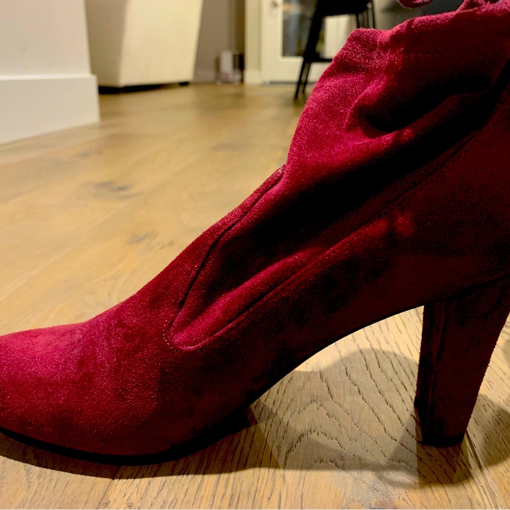 Beautiful wine colored women’s boots